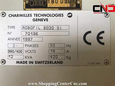 سی ان سی وایرکات پنج محور Charmille Robofil 6020sl ساخت سوئیس